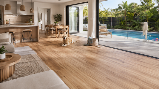 modern home with timber flooring