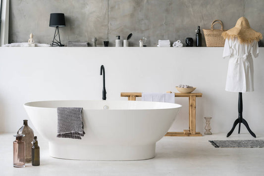 modern bathroom with underfloor heating